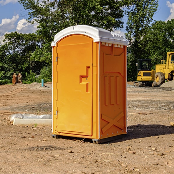 how often are the porta potties cleaned and serviced during a rental period in Campbell County Virginia